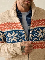 Surf To Snow Zip Cardigan - Pacific Wheat
