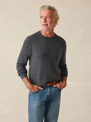 Tropical Cashmere Crewneck Sweater - Graphite