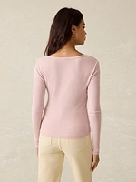 Pacific Pointelle Scoop Neck