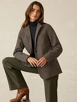 Inlet Knit Tweed Blazer - Mocha Mountain Houndstooth