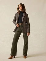 Inlet Knit Tweed Blazer - Mocha Mountain Houndstooth