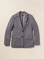 Inlet Herringbone Blazer - Steel Rock