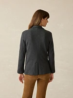 Inlet Knit Blazer - Black Sky Melange