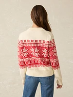 Sun Valley Crew Sweater - Antique Snowflake