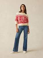 Sun Valley Crewneck Sweater - Antique Snowflake
