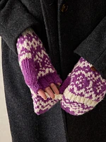 Valley Fairisle Mitten - Purple Fairisle