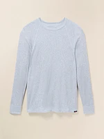 Long-Sleeve Cloud Waffle Crew - Frosty Slate Heather
