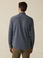 Coastline Knit Shirt - Twilight Houndstooth