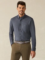 Coastline Knit Shirt - Twilight Houndstooth