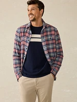 Tropical Cashmere Crewneck Sweater - Navy Night Surf Stripe