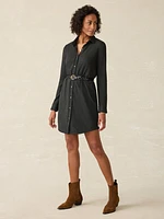 Legend™ Sweater Dress - Heathered Black Twill