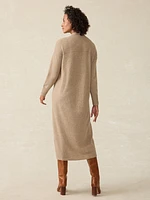 Tropical Cashmere Maxi Shirtdress - Driftwood