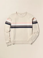 Coastal Cloud Cotton Crew - Sandbar Stripe