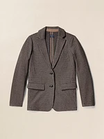 Inlet Knit Tweed Blazer - Mocha Mountain Houndstooth