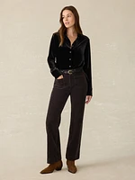 Stretch Silk Velvet Genevieve Shirt
