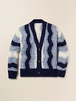 Freeride Cardigan - Indigo Waves