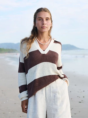 Miramar Linen Polo Sweater