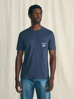 Yale Sunwashed Pocket Tee - Dune Navy