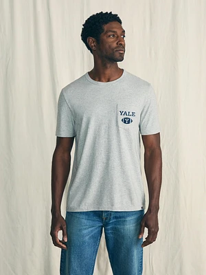 Yale Sunwashed Pocket Tee - Heather Grey