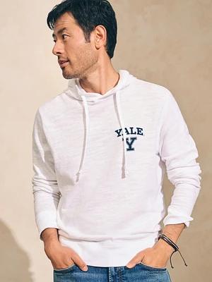 Yale Sunwashed Slub Hoodie - White