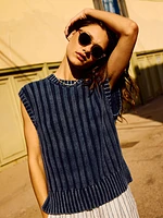 Sunwashed Sweater Vest - Navy Blazer