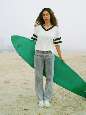 Slim Straight Sunwashed Denim