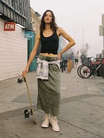 Topanga Drape Utility Skirt - Thyme