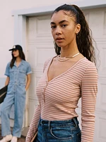 Freestyle Henley - Sandy Shoreline Stripe