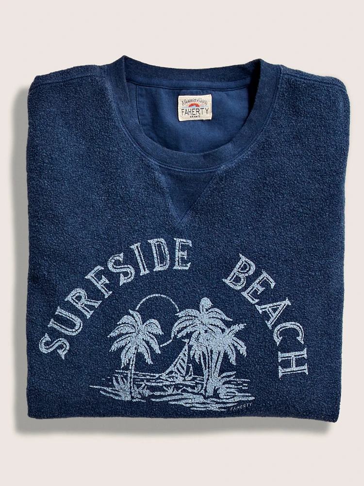 Beach Fleece Crewneck - Sea Navy