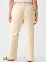 Stretch Terry Wide Leg Pant