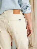Organic Cotton Slim Straight Denim - Stone