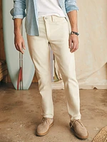 Organic Cotton Slim Straight Denim - Stone