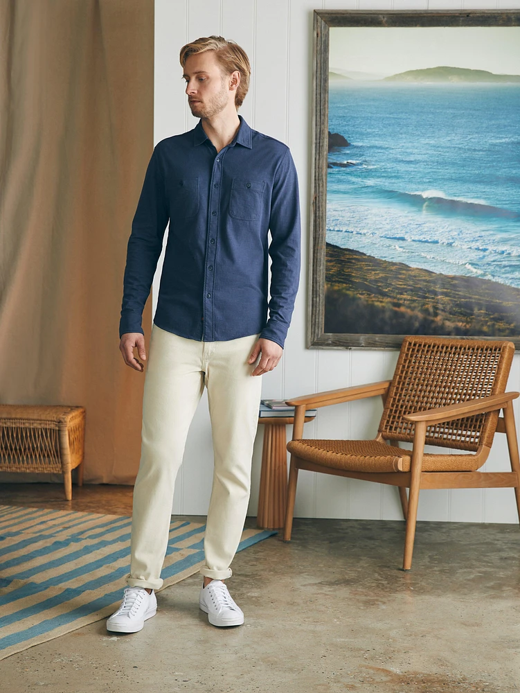 Sunwashed Knit Shirt - Dune Navy