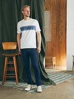 Surf Stripe Sunwashed Pocket Tee - White