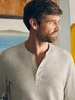 Sunwashed Slub Henley - Light Grey Heather