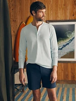 Sunwashed Slub Henley - Sky