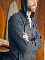 Sunwashed Slub Zip Hoodie - Graphite