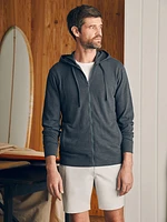 Sunwashed Slub Zip Hoodie - Graphite