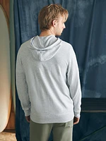 Sunwashed Slub Zip Hoodie - Light Grey Heather