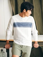 Sunwashed Slub Crew (Tall) - White Surf Stripe