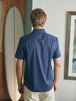 Movement™ Short-Sleeve Shirt - Navy Dusk Diamond Print