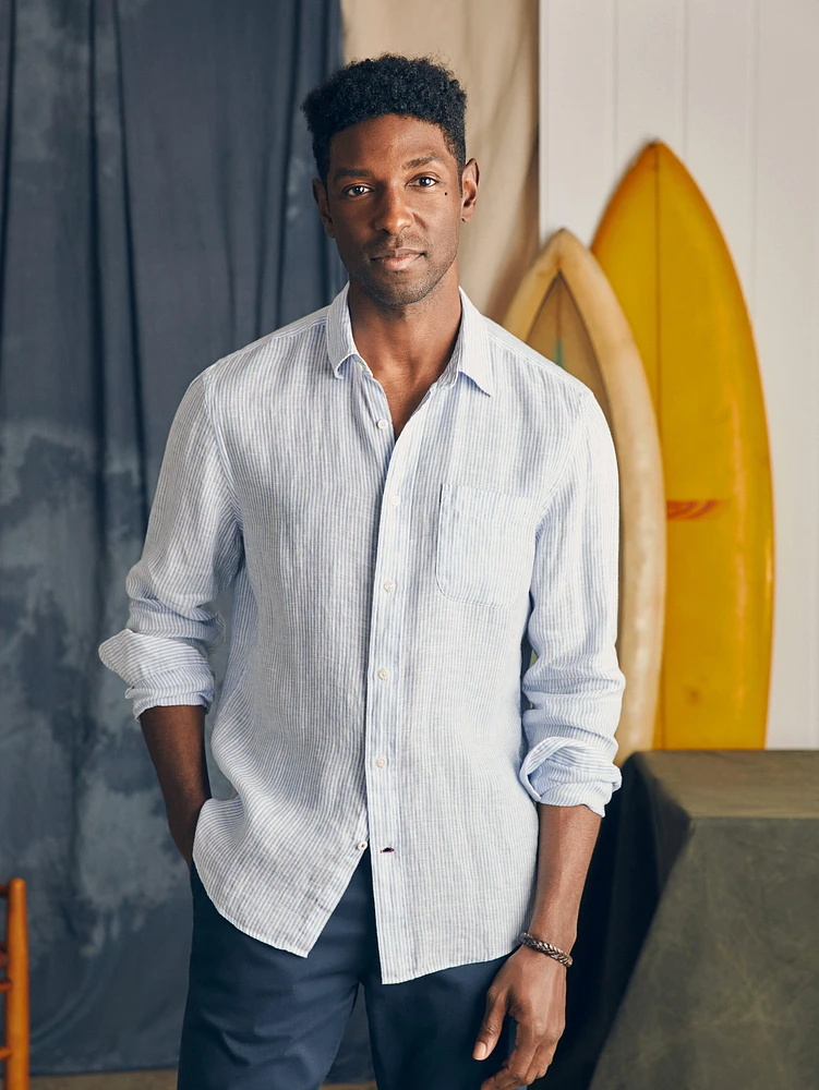 Laguna Linen Shirt - Summer Classic Stripe