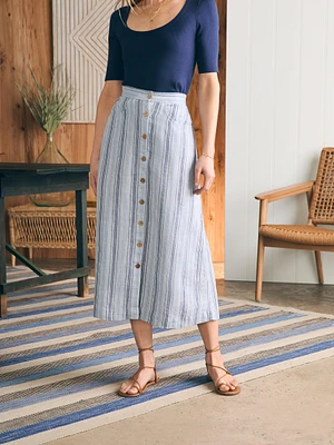 La Jolla Skirt - Day Lily Stripe