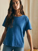 Sunwashed Crew Tee - Medium Indigo Wash