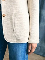 Inlet Knit Blazer - Light Oatmeal Melange