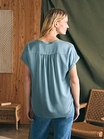 Sandwashed Silk Desmond Top