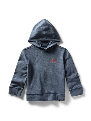 Kids Embroidered Slub Hoodie - Blue Nights