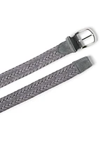 Suede Woven Belt - Grey