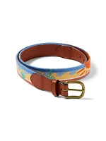 Sun And Waves Embroidered Belt - Wave