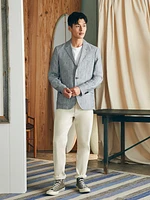 Reserve Linen Herringbone Blazer - Light Graphite